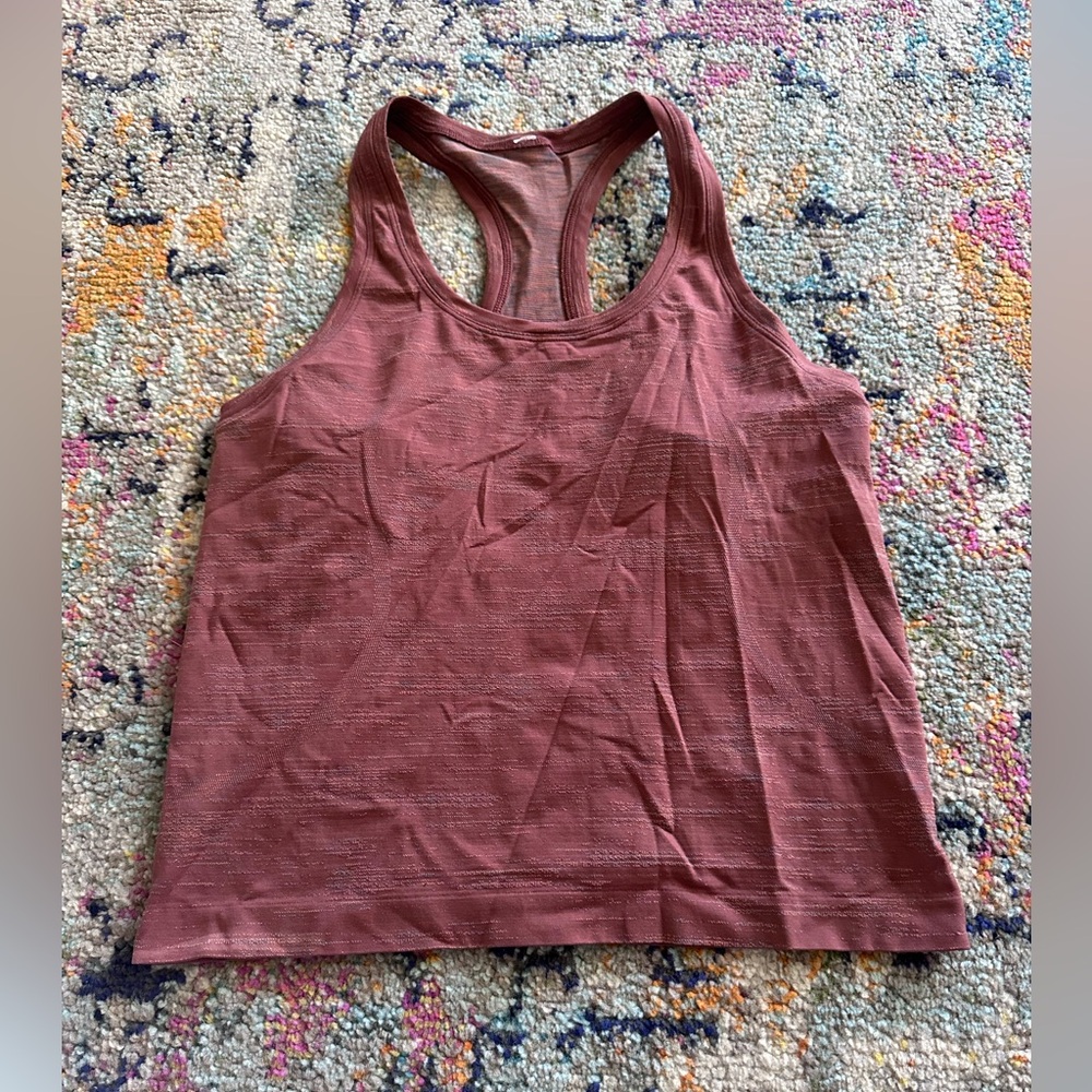 lululemon athletica Maroon Racerback Tank Top